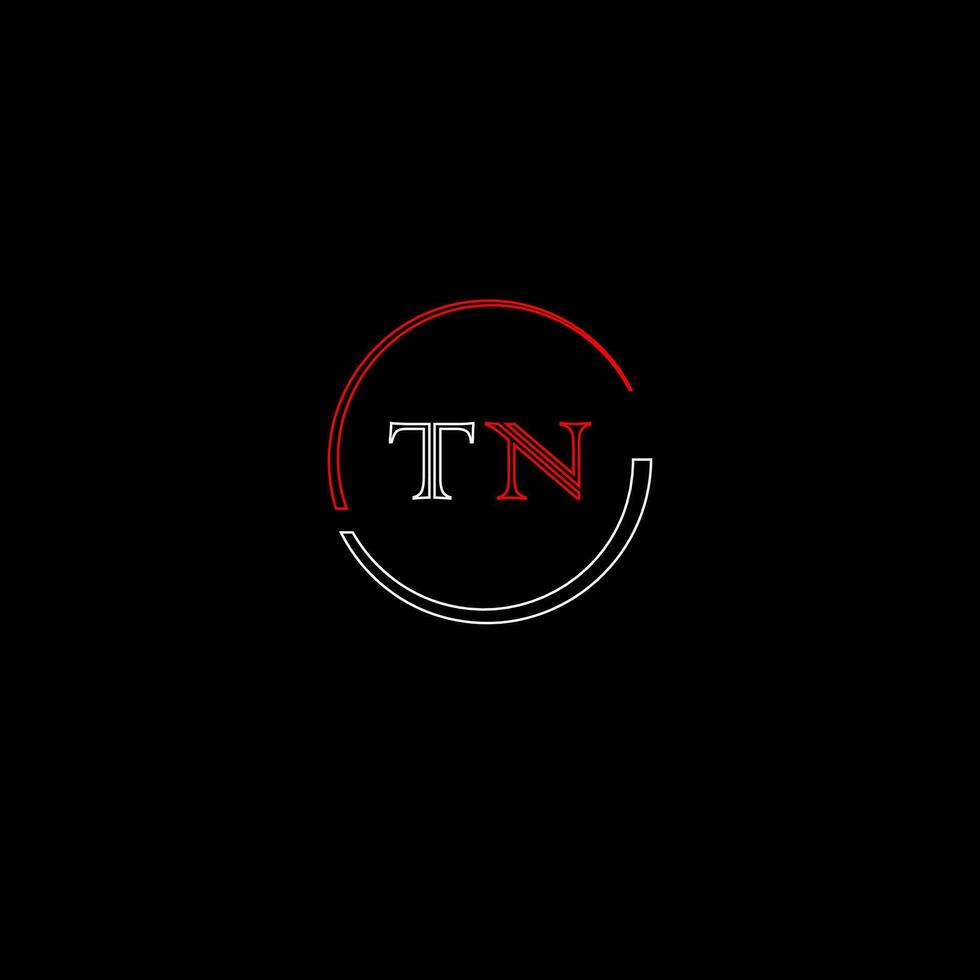 TN creative modern letters logo design template vector