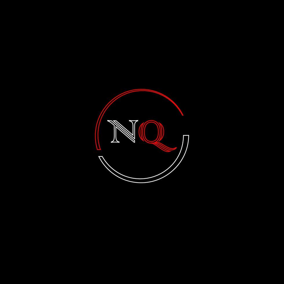 NQ creative modern letters logo design template vector