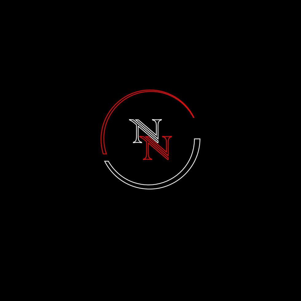 NN creative modern letters logo design template vector