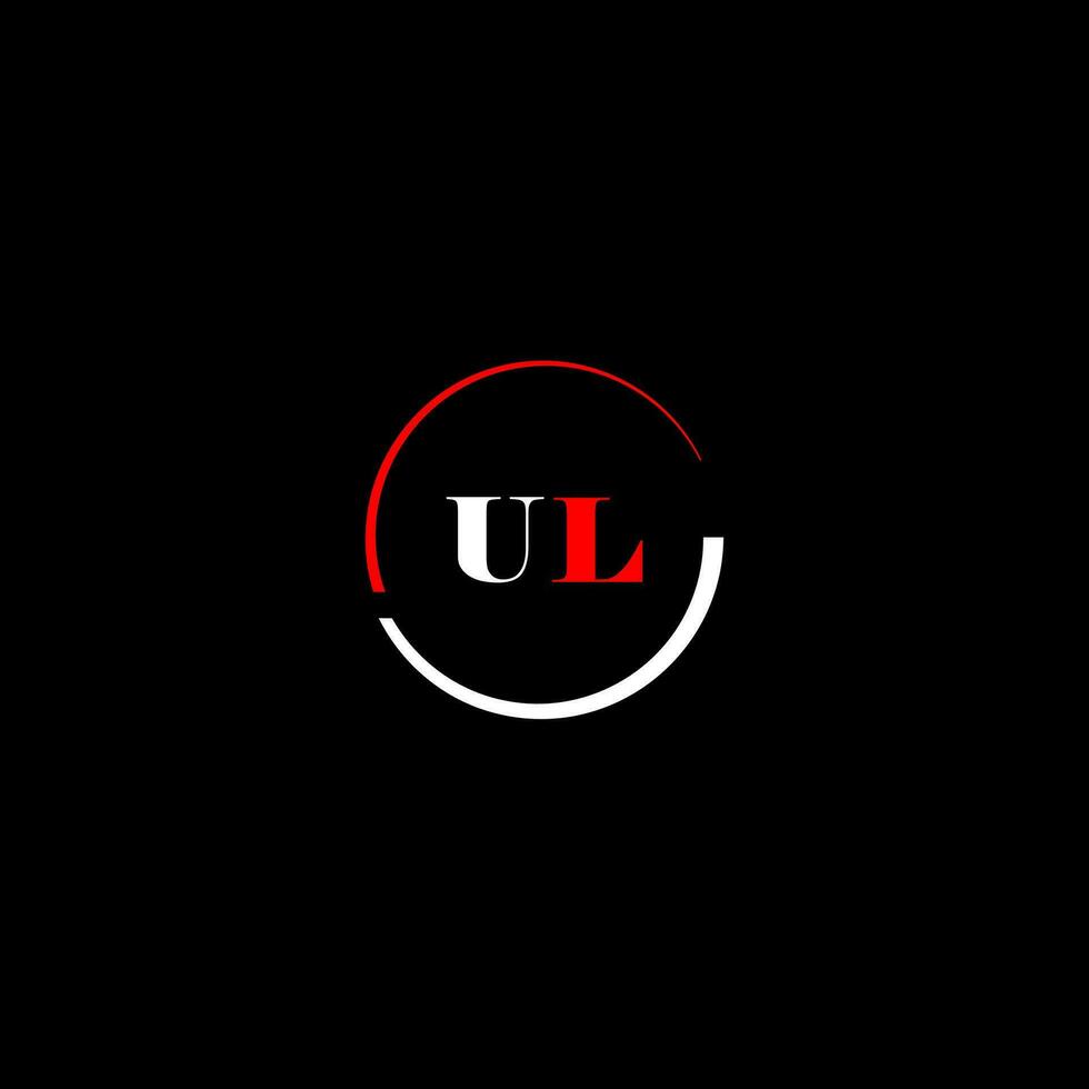 ul creativo moderno letras logo diseño modelo vector