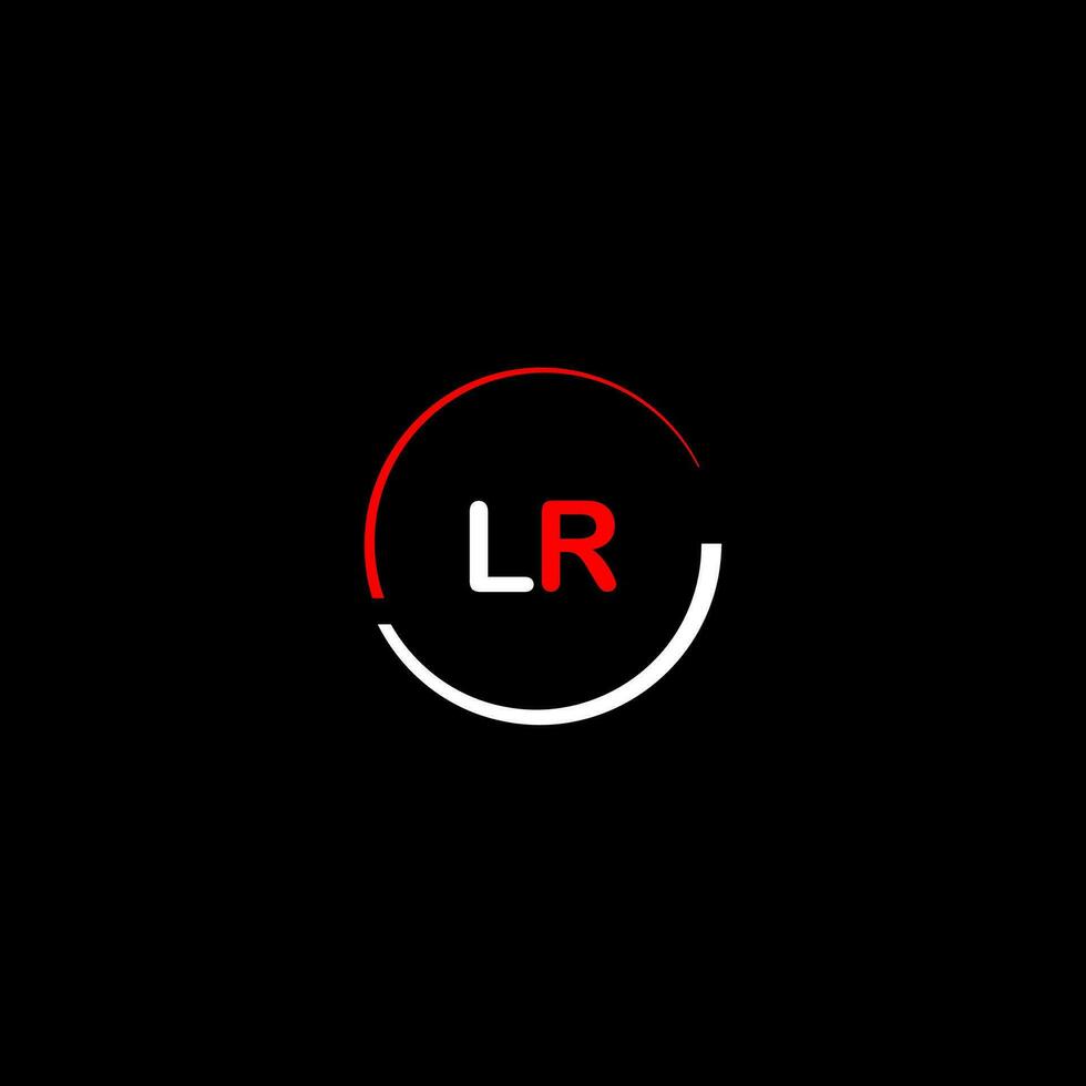 LR creative modern letters logo design template vector