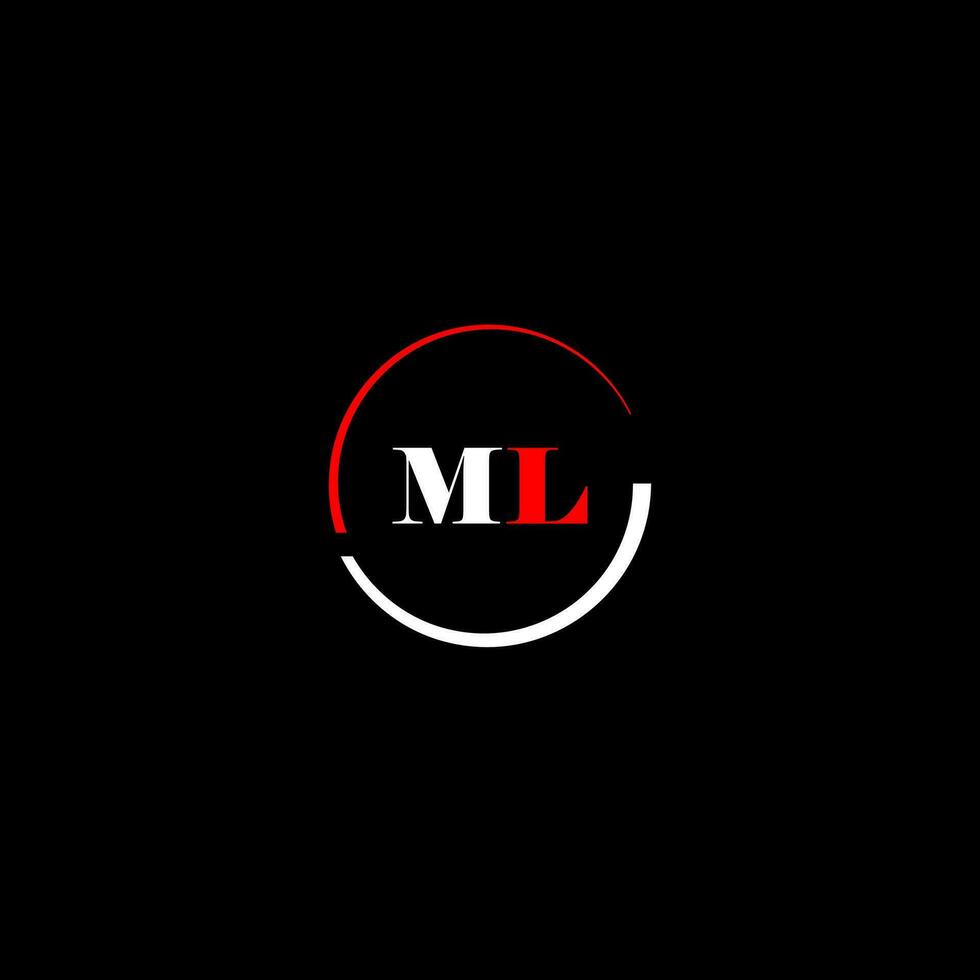 ML creative modern letters logo design template vector