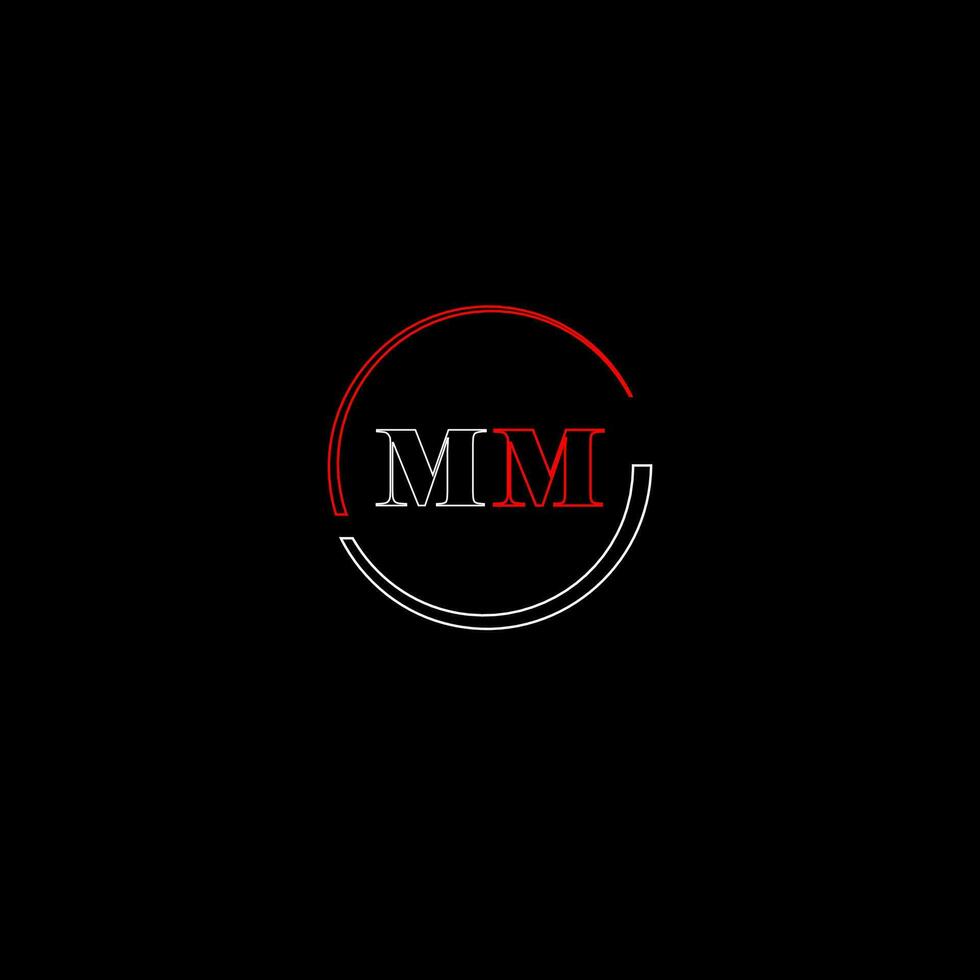 MM creative modern letters logo design template vector