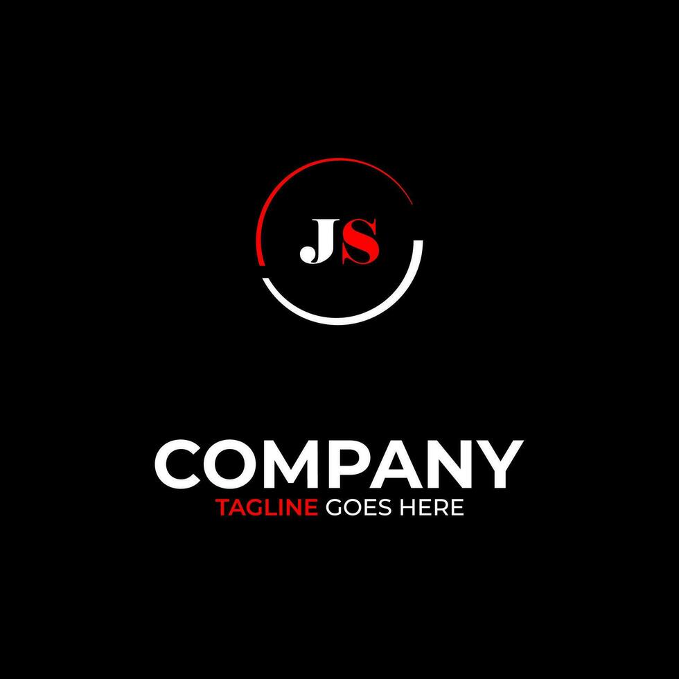 JS creative modern letters logo design template vector