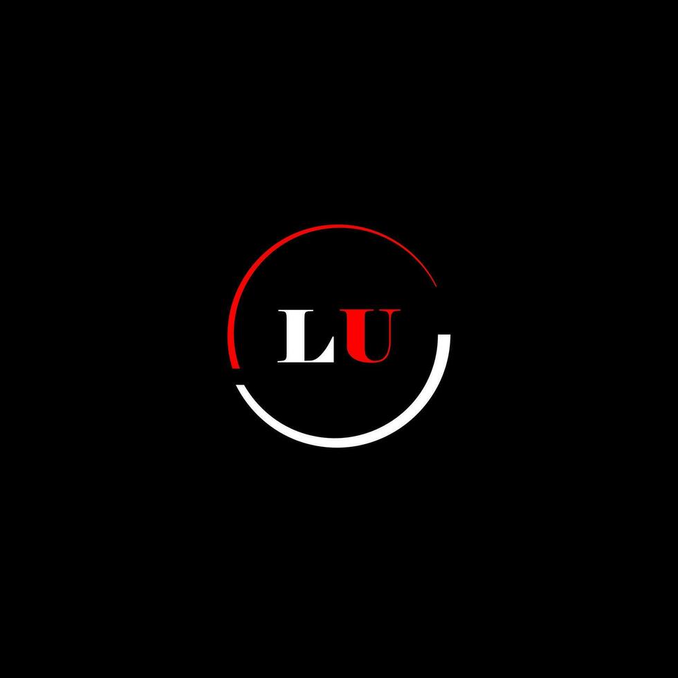 LU creative modern letters logo design template vector