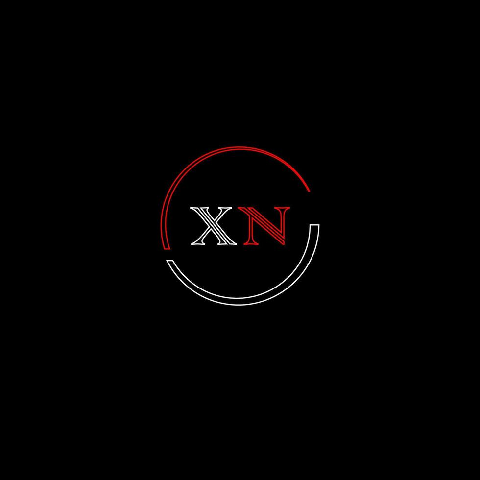 XN creative modern letters logo design template vector