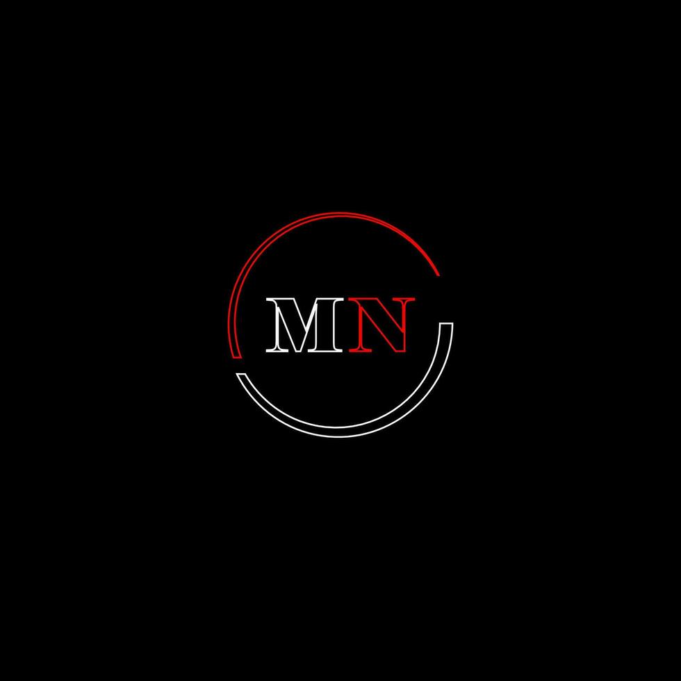 MN creative modern letters logo design template vector