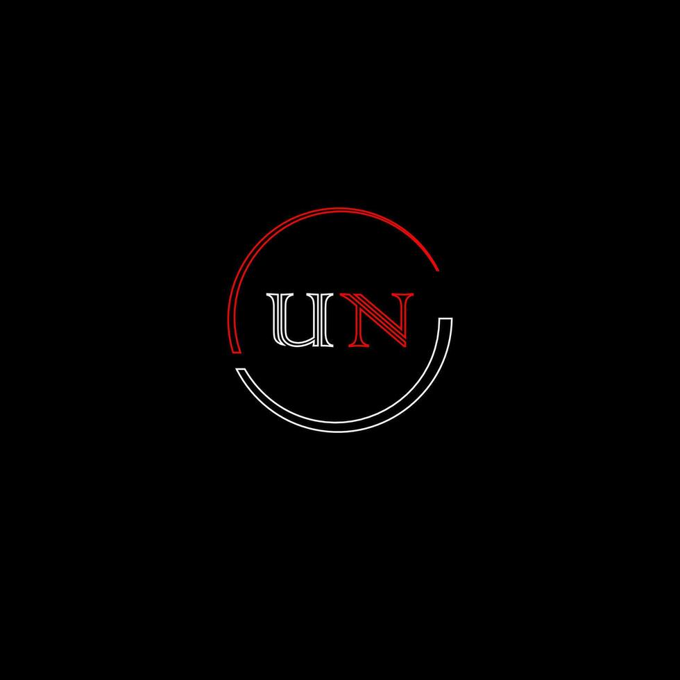 UN creative modern letters logo design template vector