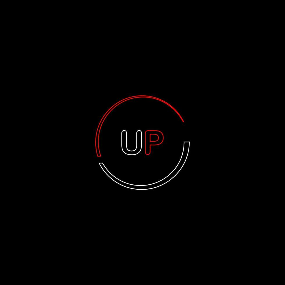 UP creative modern letters logo design template vector