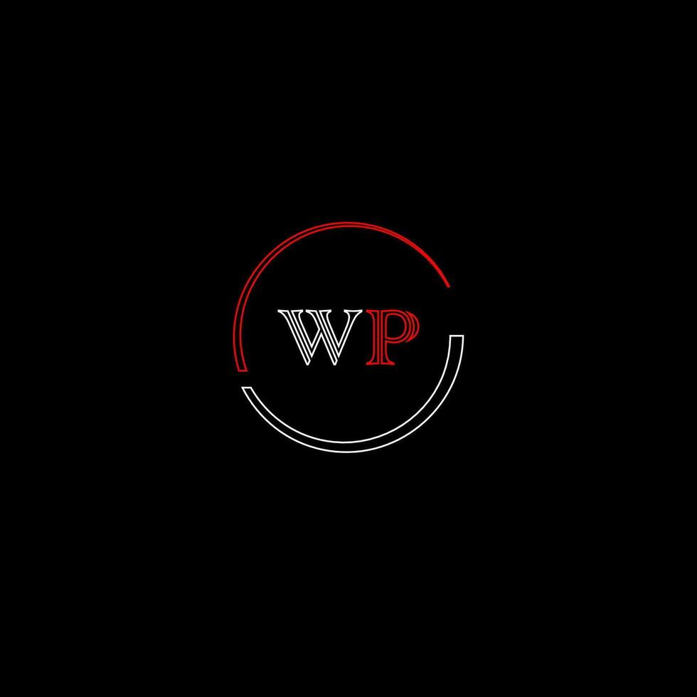 WP creative modern letters logo design template vector