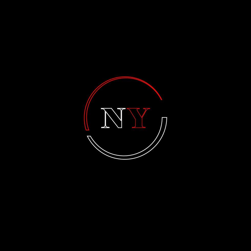 NY creative modern letters logo design template vector