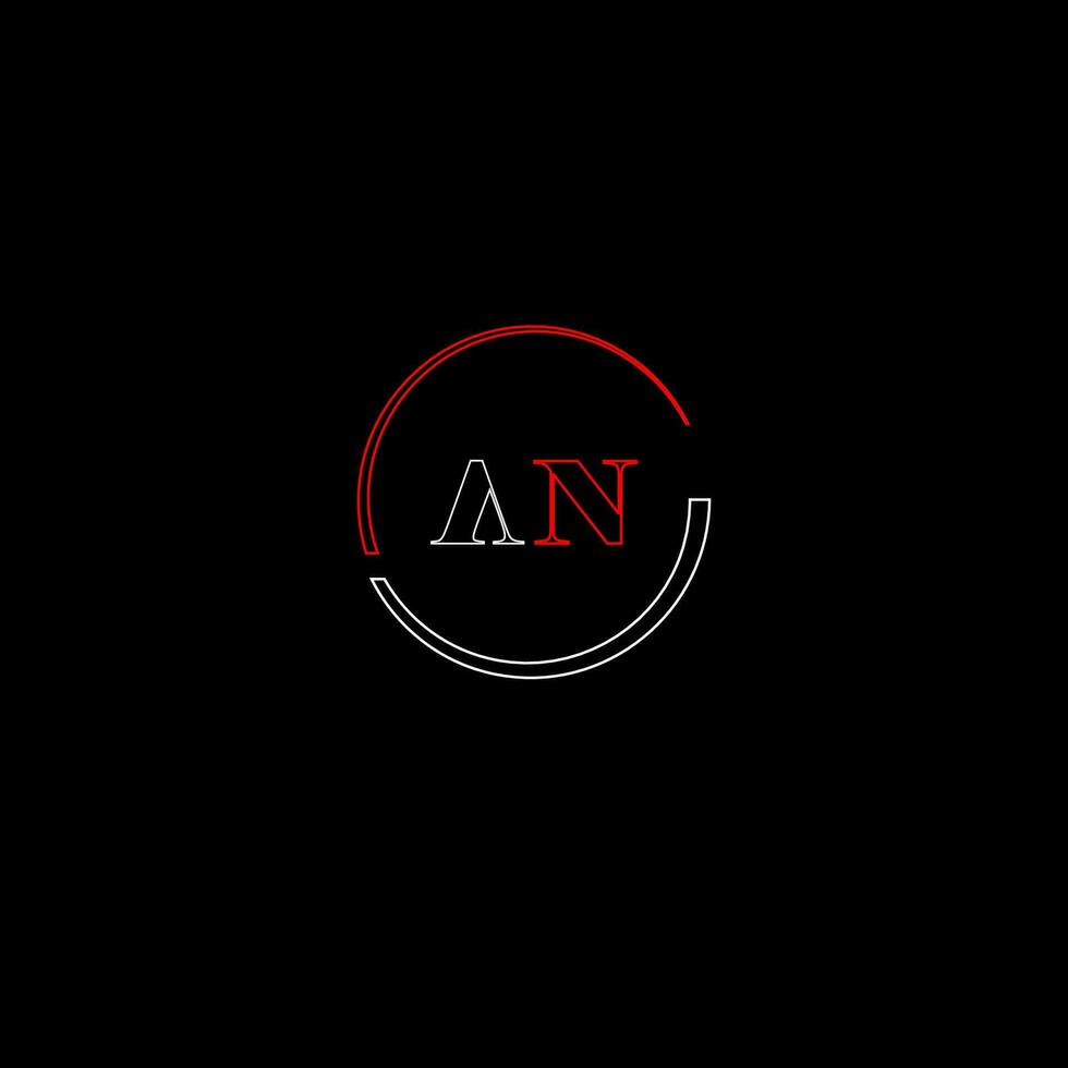 AN creative modern letters logo design template vector