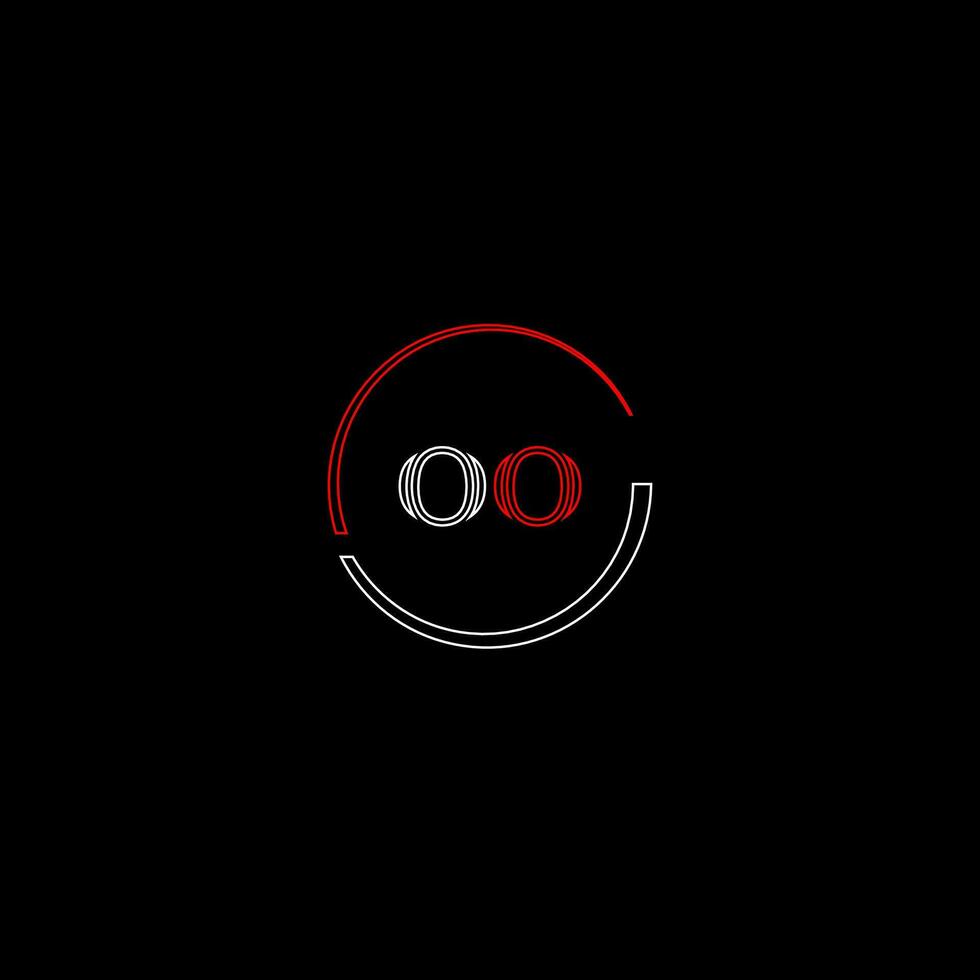 OO creative modern letters logo design template vector