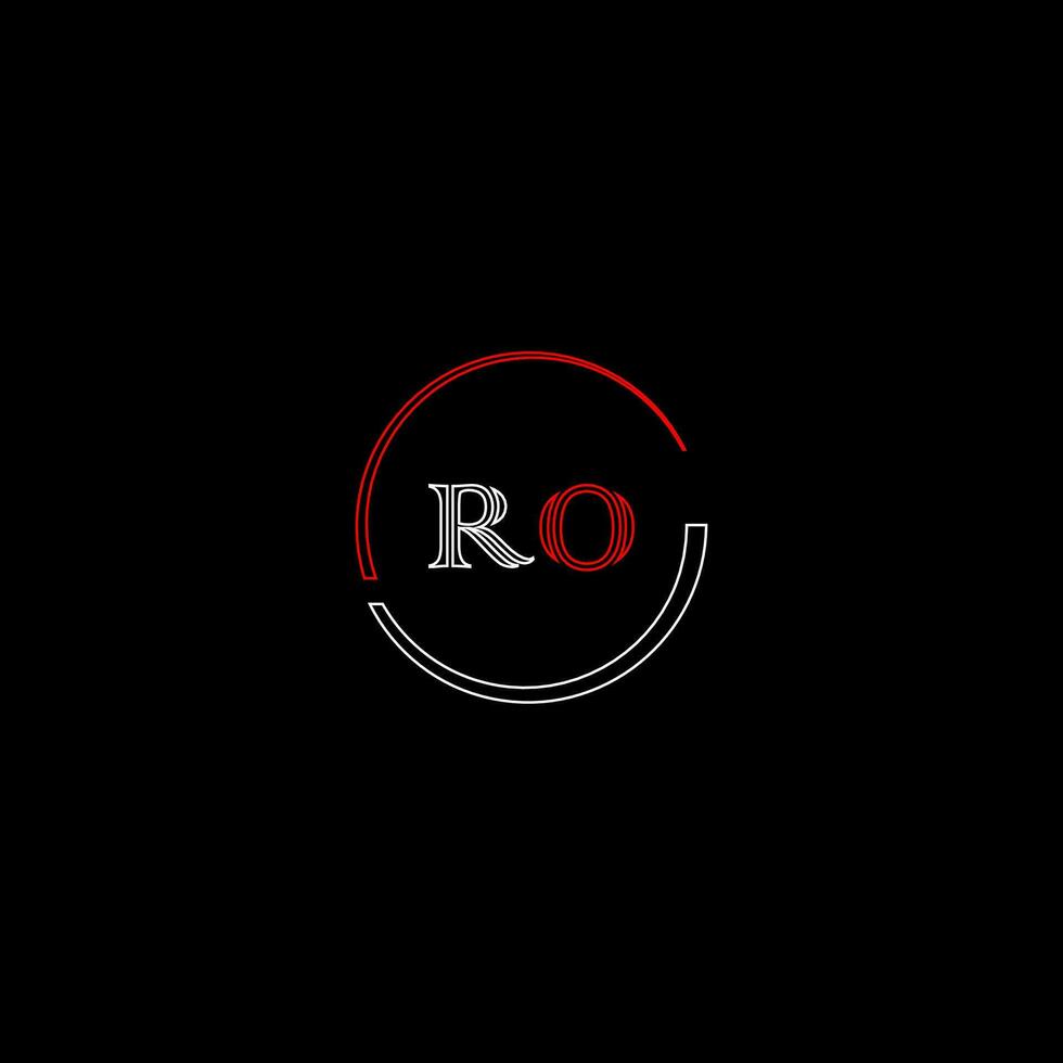 ro creativo moderno letras logo diseño modelo vector