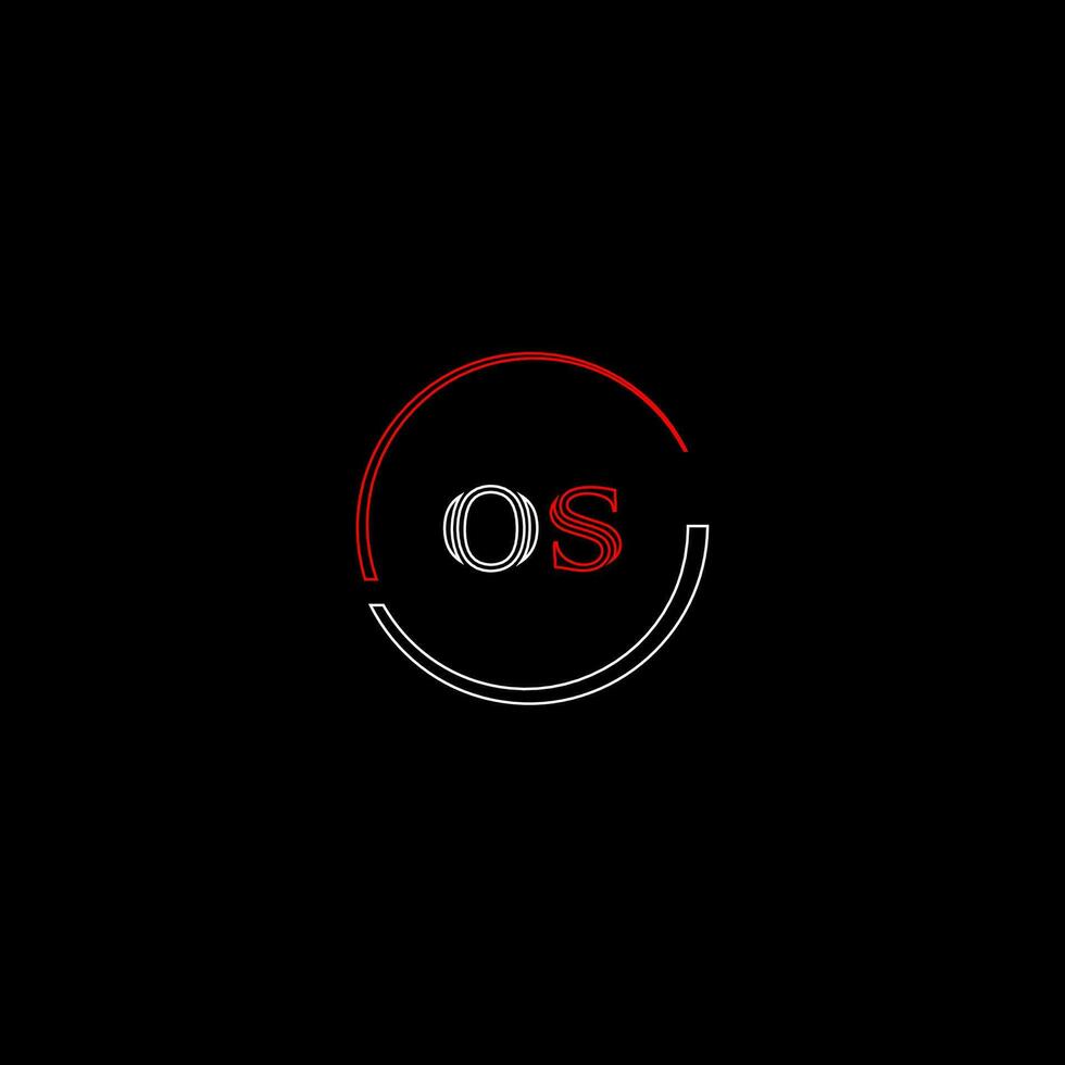 OS creative modern letters logo design template vector