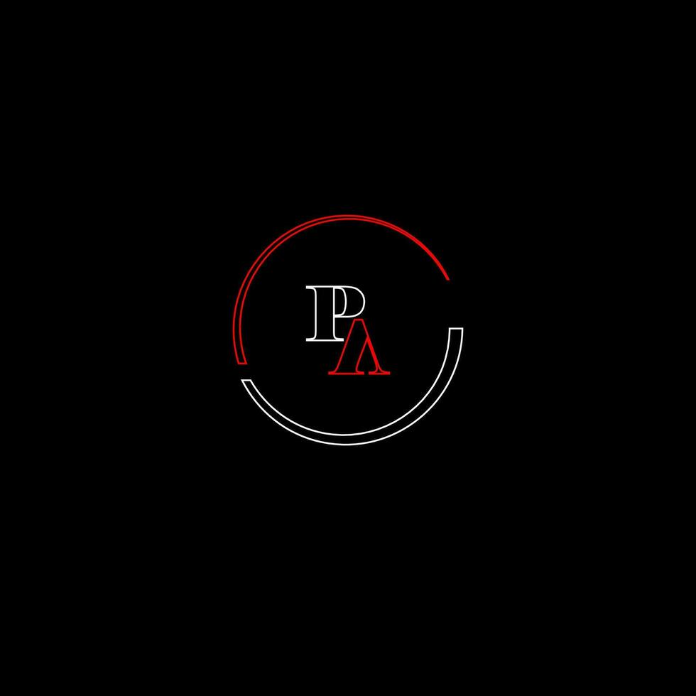 PA creative modern letters logo design template vector