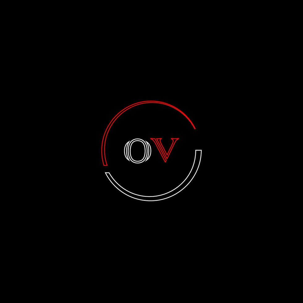 OV creative modern letters logo design template vector