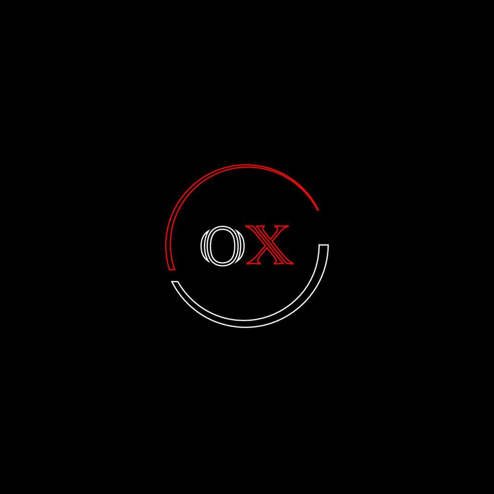 OX creative modern letters logo design template vector