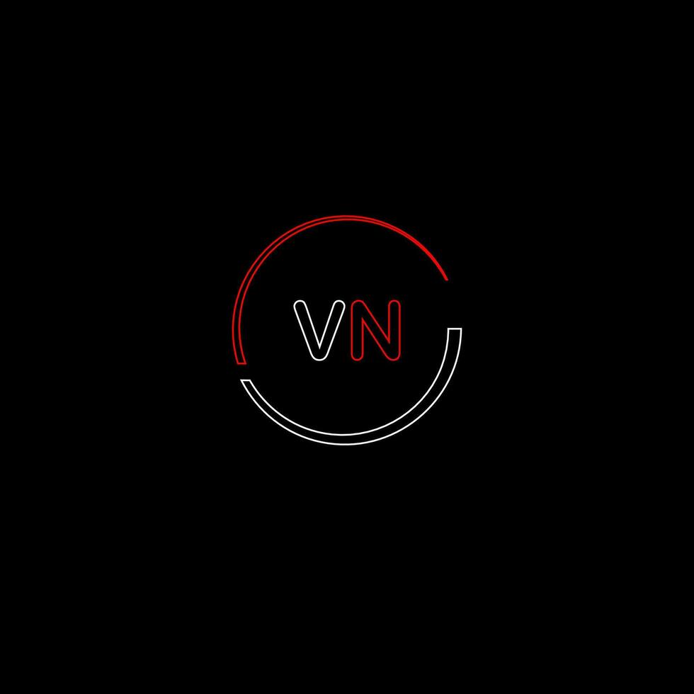 VN creative modern letters logo design template vector
