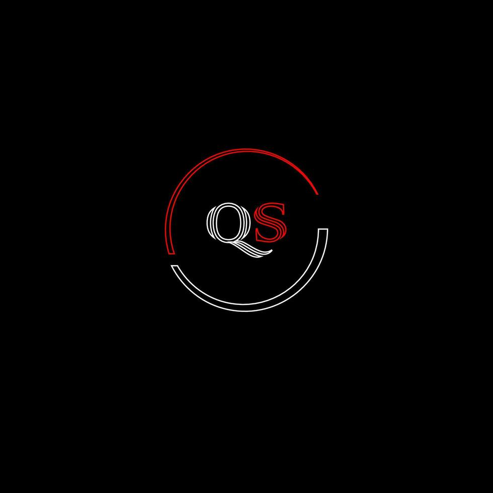 QS creative modern letters logo design template vector