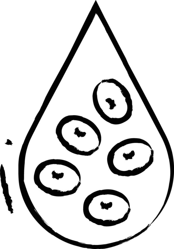 RBC hand drawn vector illustration