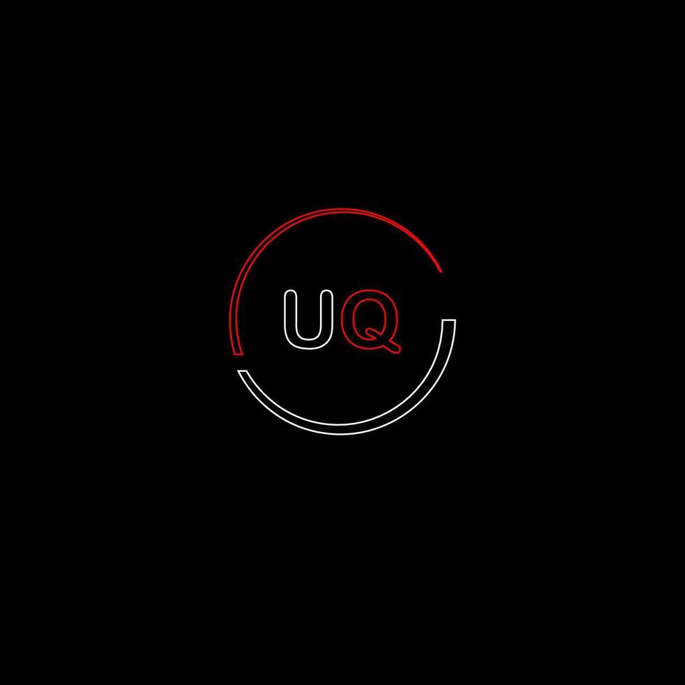 UQ creative modern letters logo design template vector