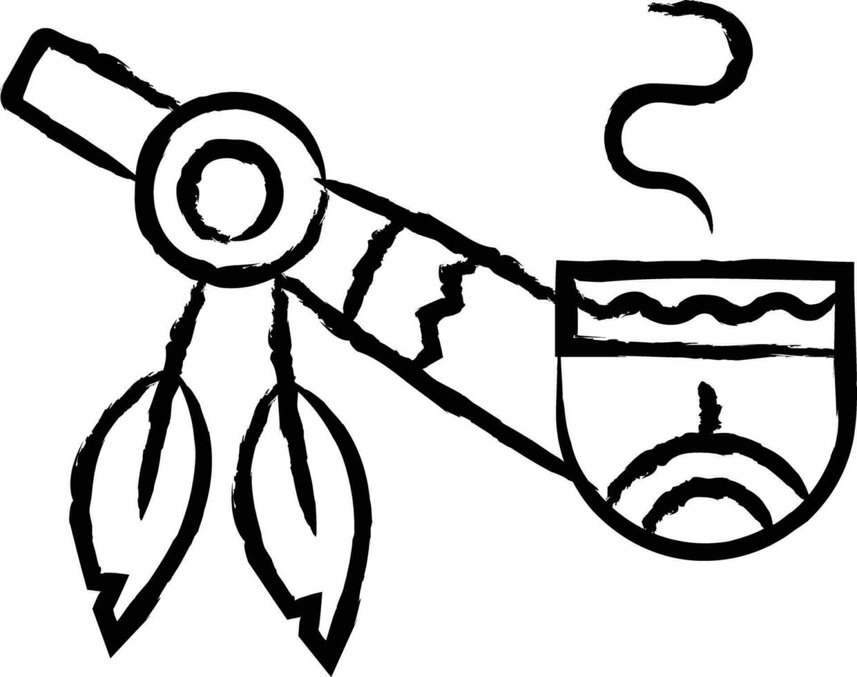 Calumet hand drawn vector illustration