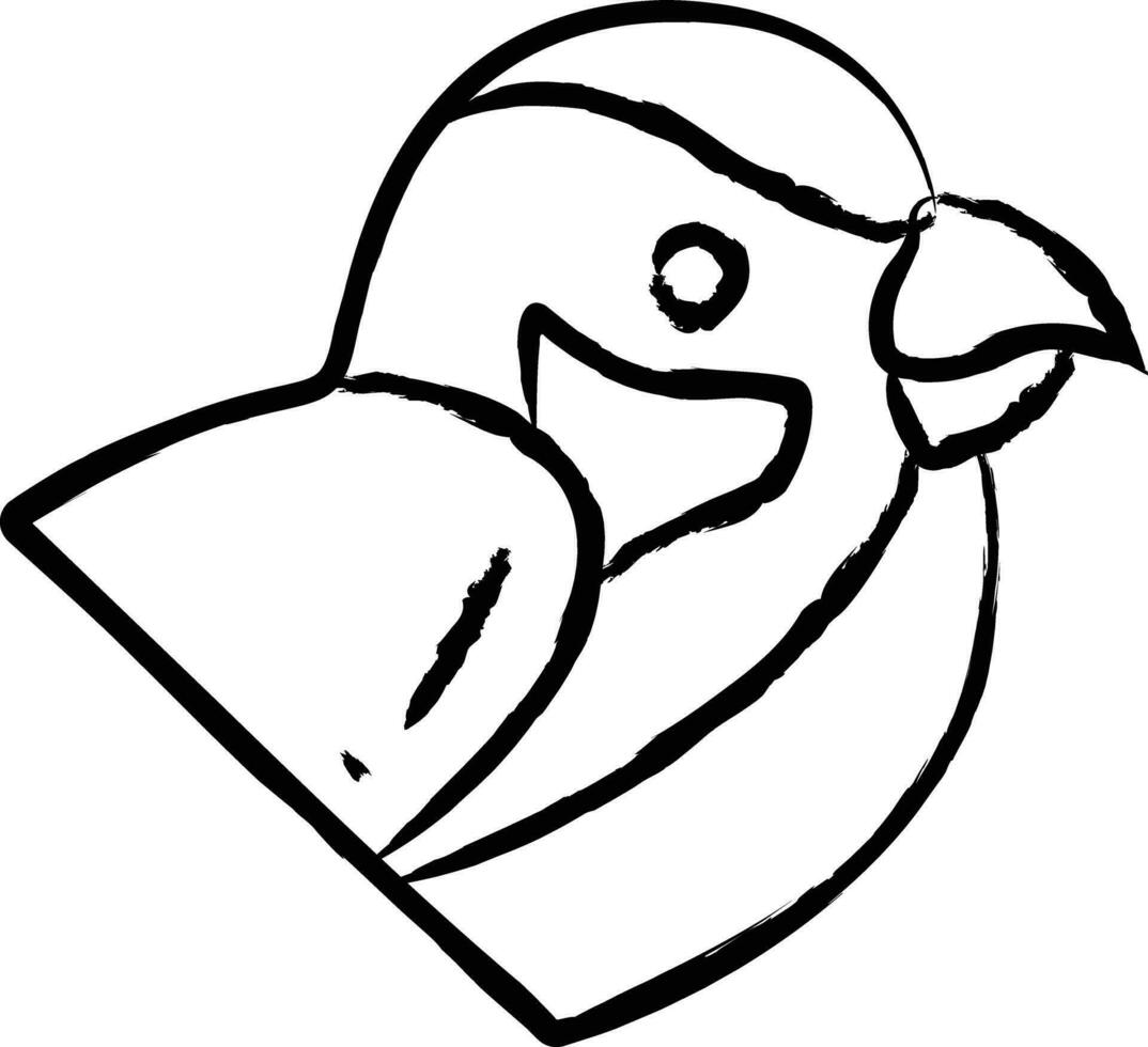 Sparrow bird hand drawn vector illustration
