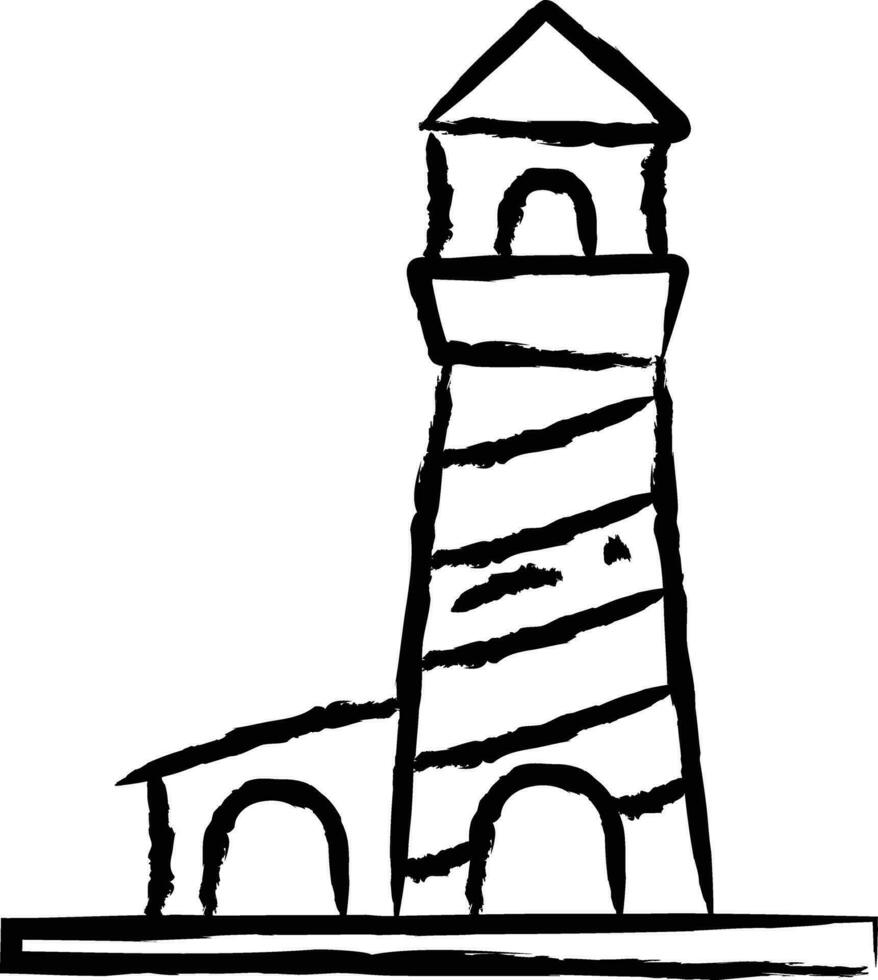 Light house hand drawn vector illustration