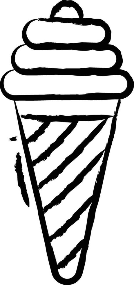 Ice Cone hand drawn vector illustration