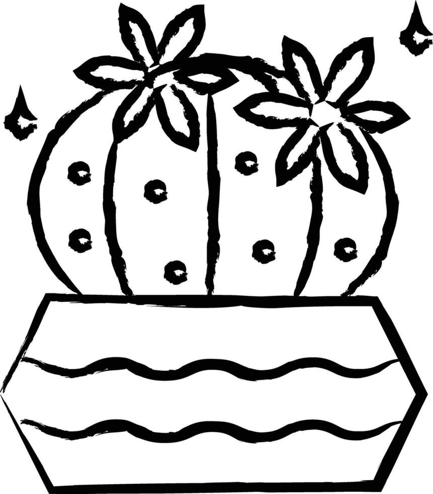 Cactus Plant hand drawn vector illustration