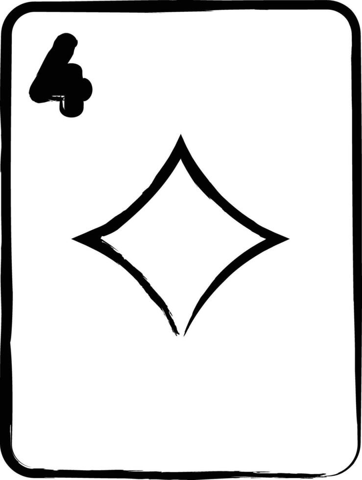 Diamonds Card hand drawn vector illustration