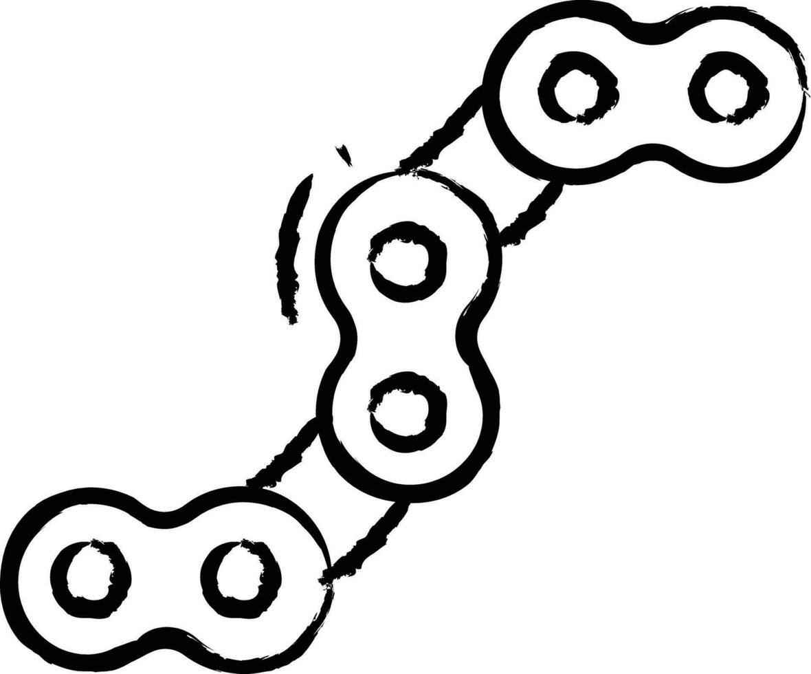 Chain hand drawn vector illustration