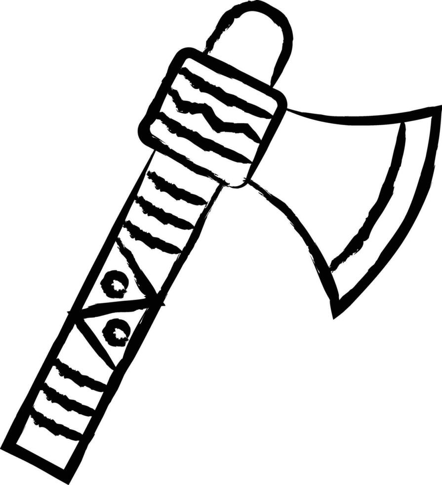 Axe hand drawn vector illustration