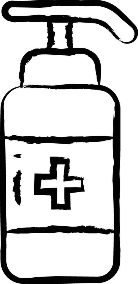 Shower Gel hand drawn vector illustration