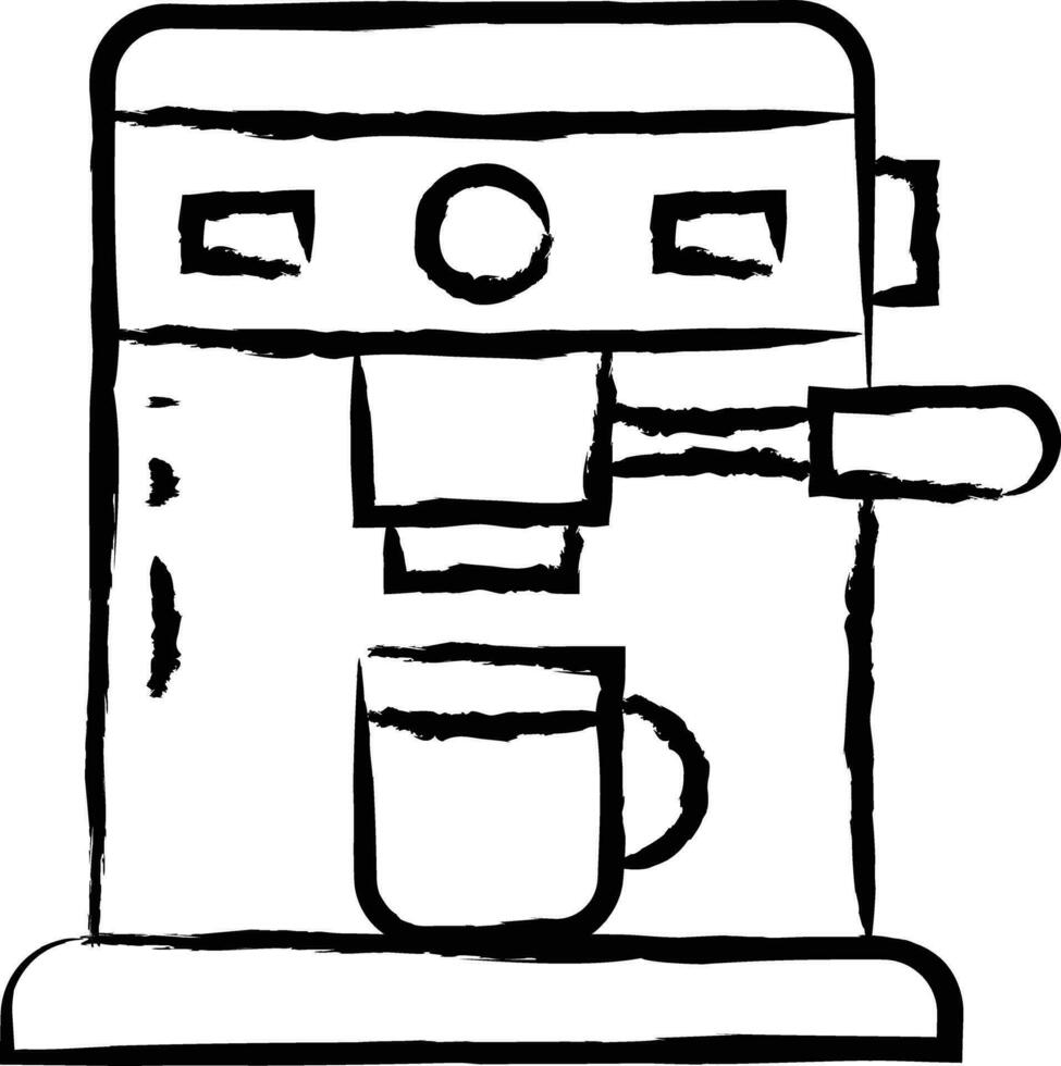 Coffee Maker hand drawn vector illustration