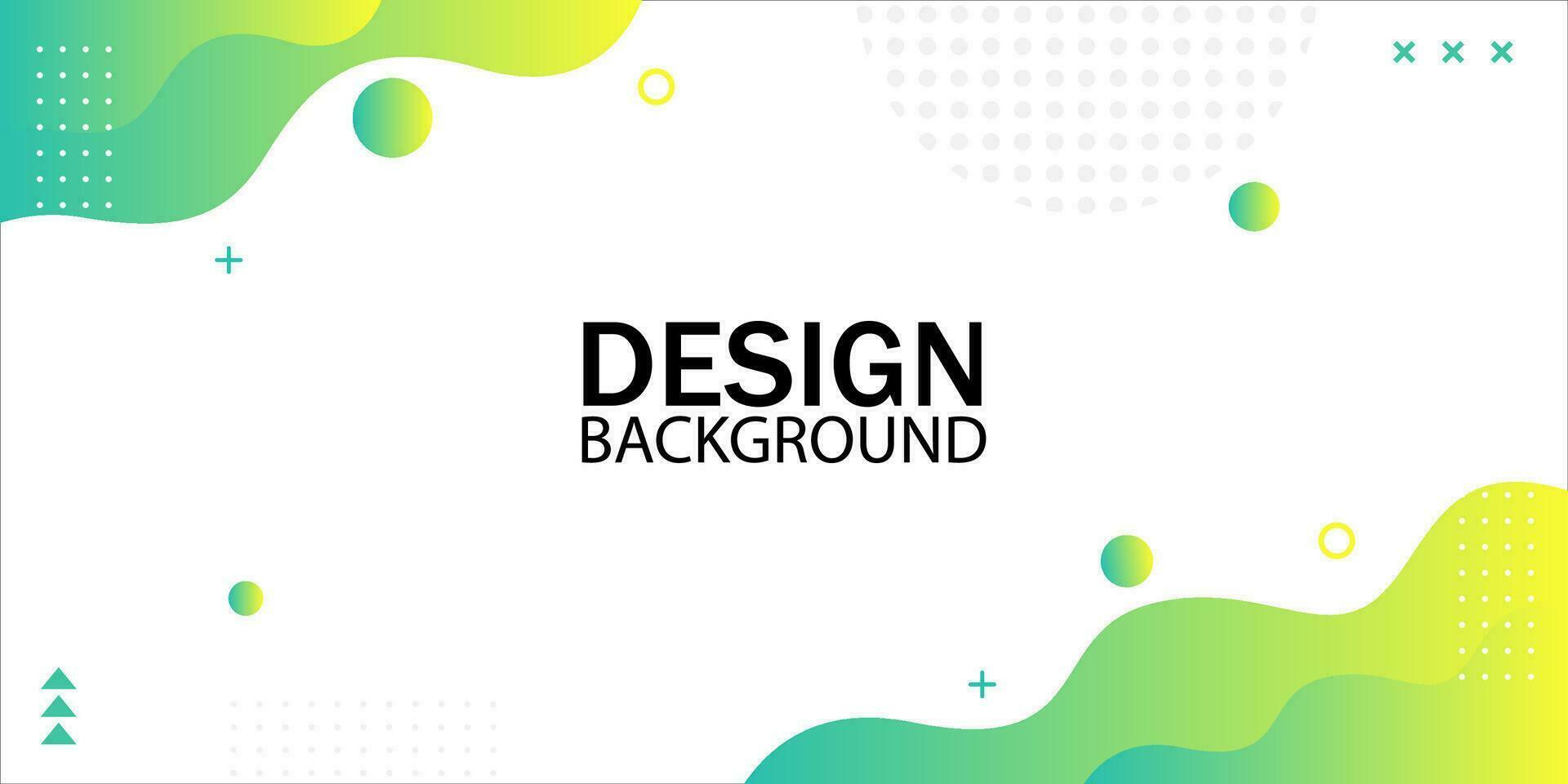 abstract design background with yellow and green colors vector