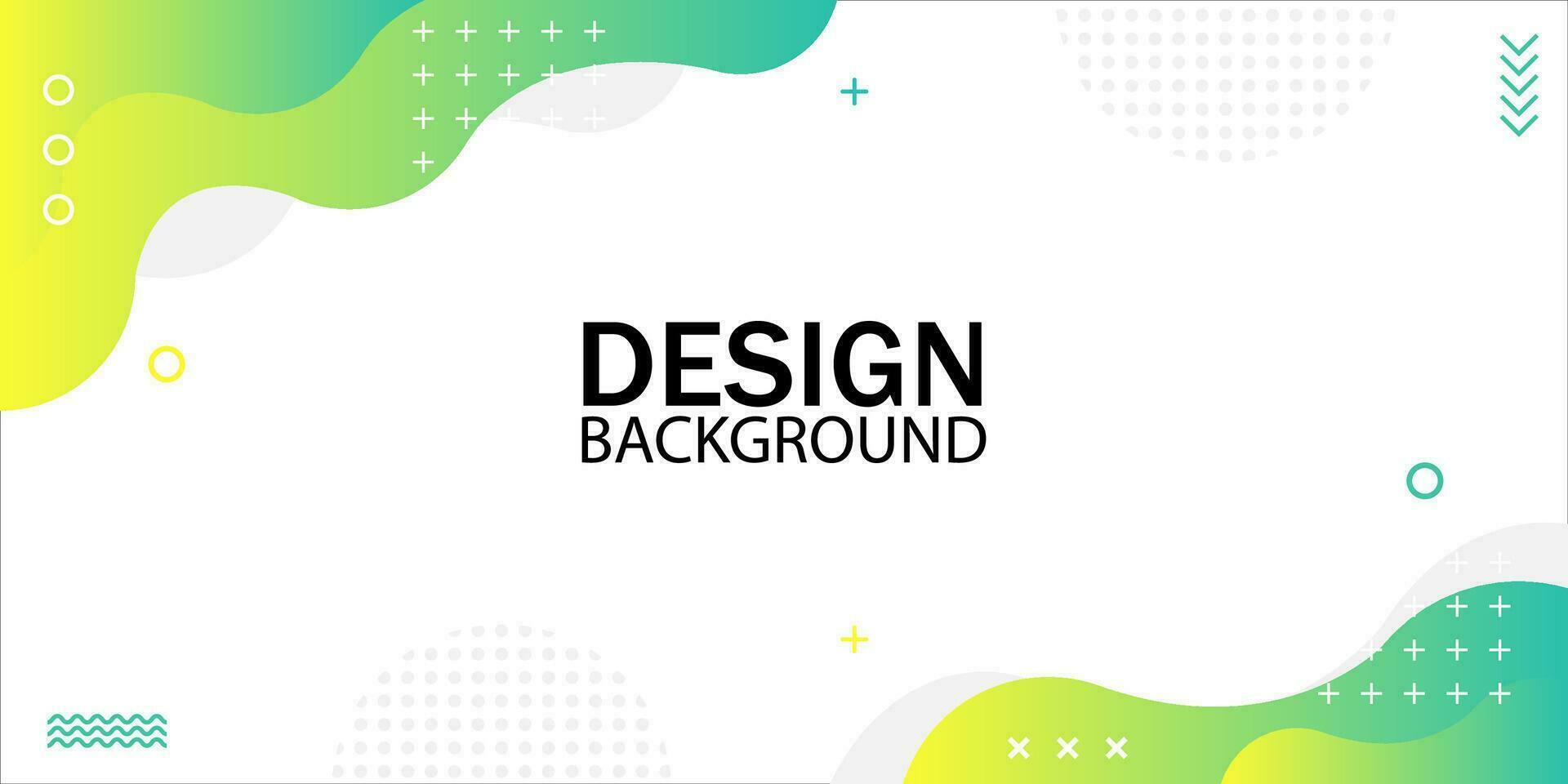 abstract design background with yellow and green colors vector