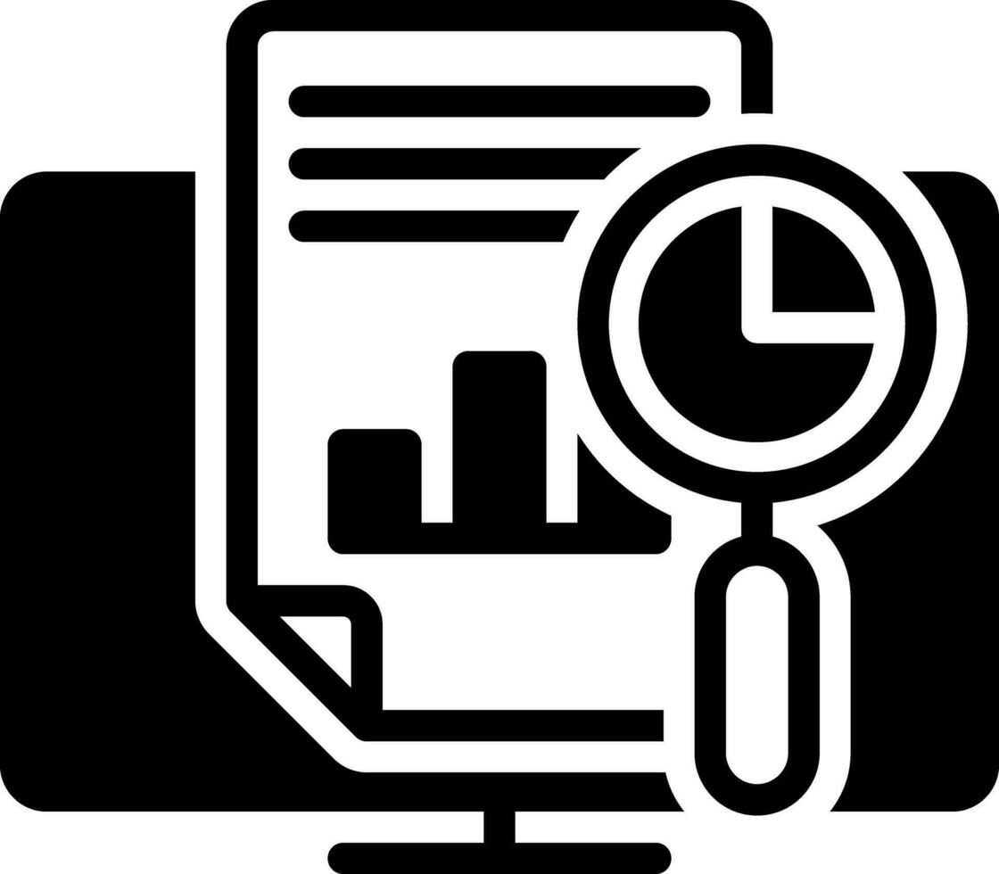 solid icon for analyzed vector