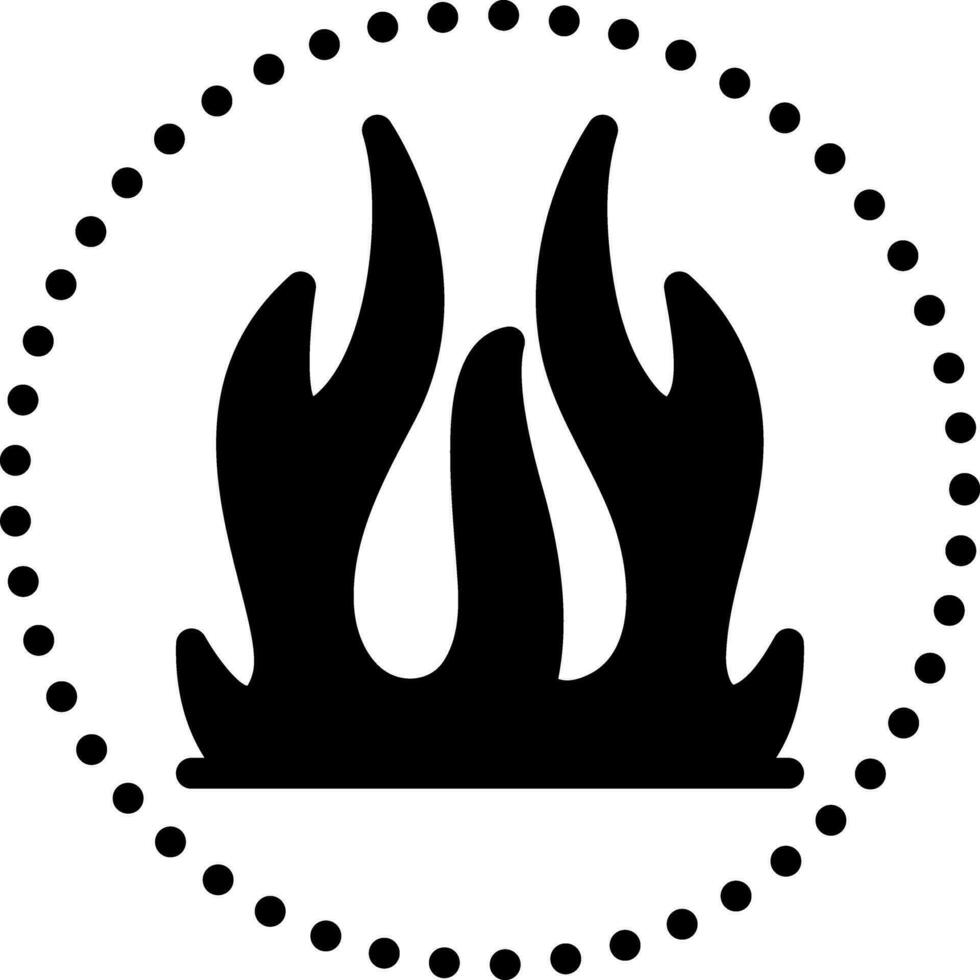 solid icon for flame vector