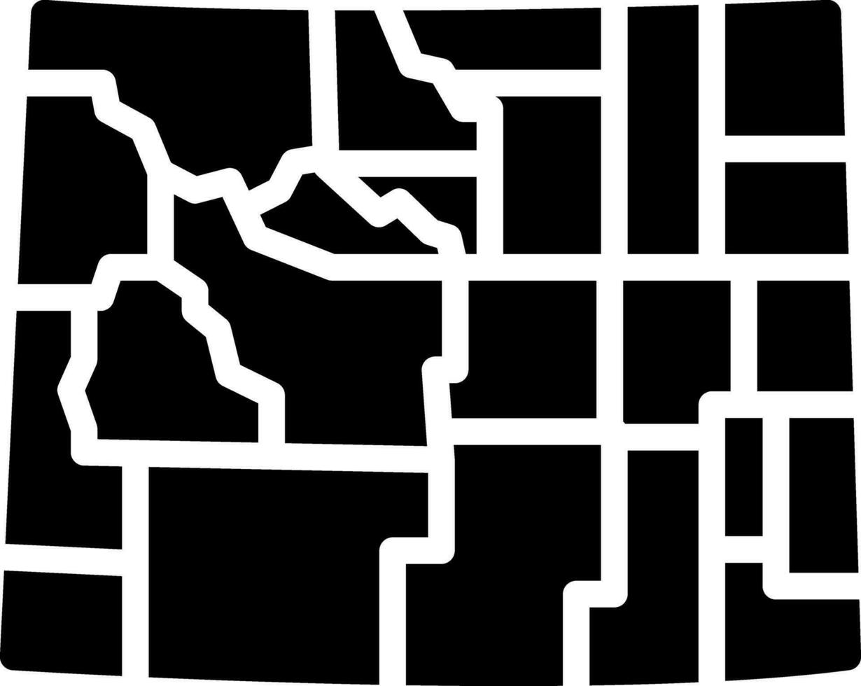 solid icon for wyoming vector
