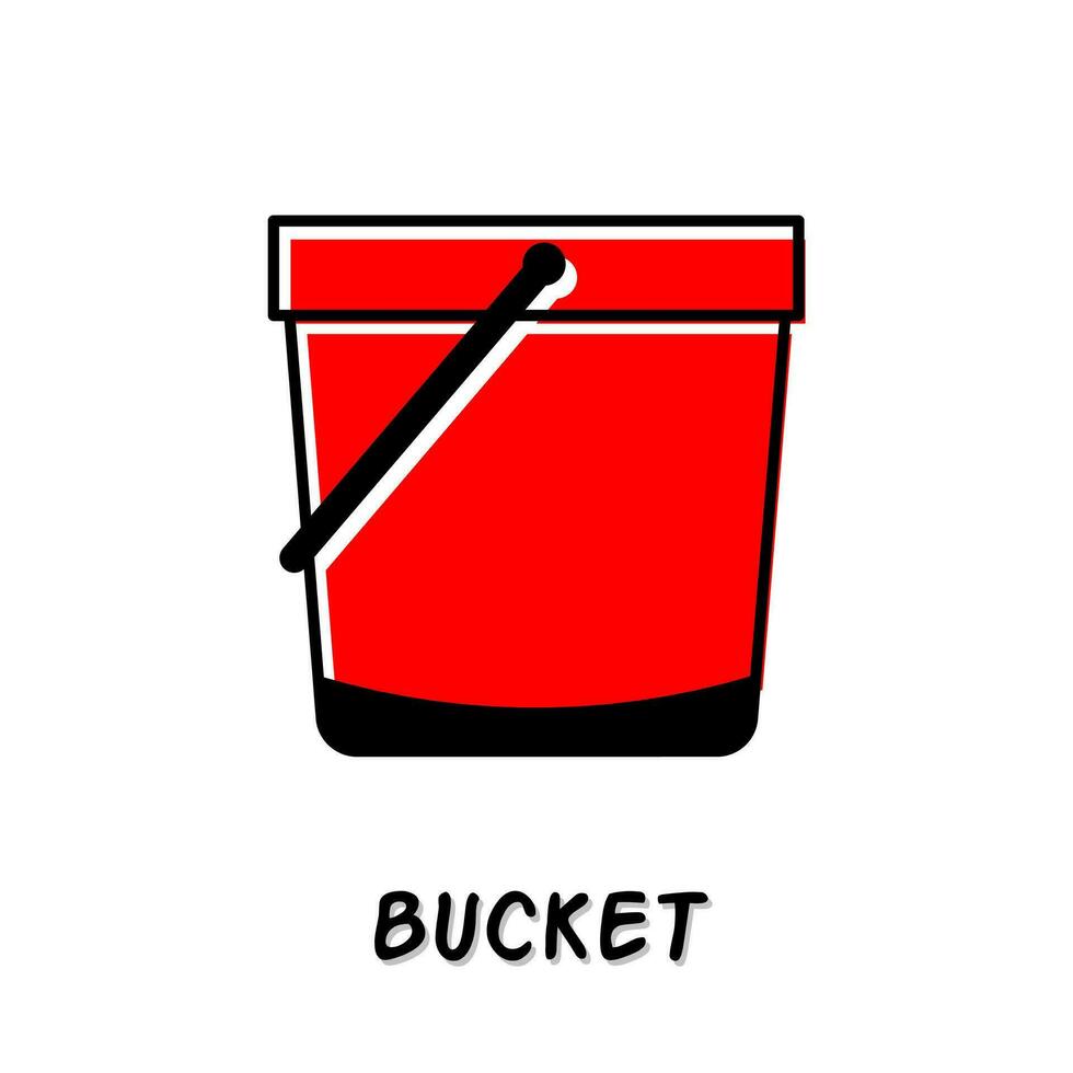 Bucket icon vector illustration. Stock vector.
