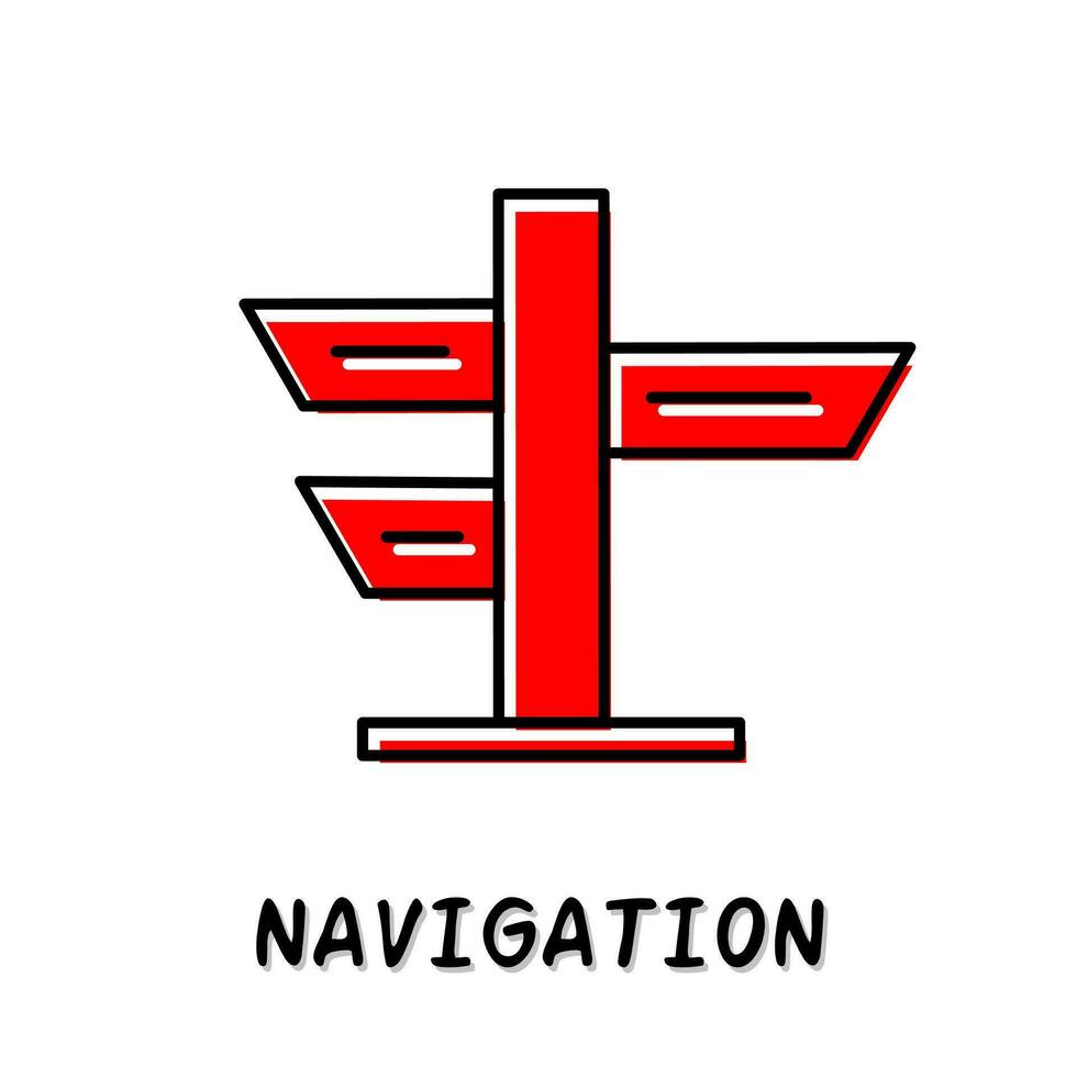 Navigation icon vector illustration. Stock vector.