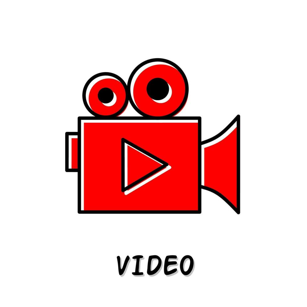 Video icon vector illustration. Stock vector.
