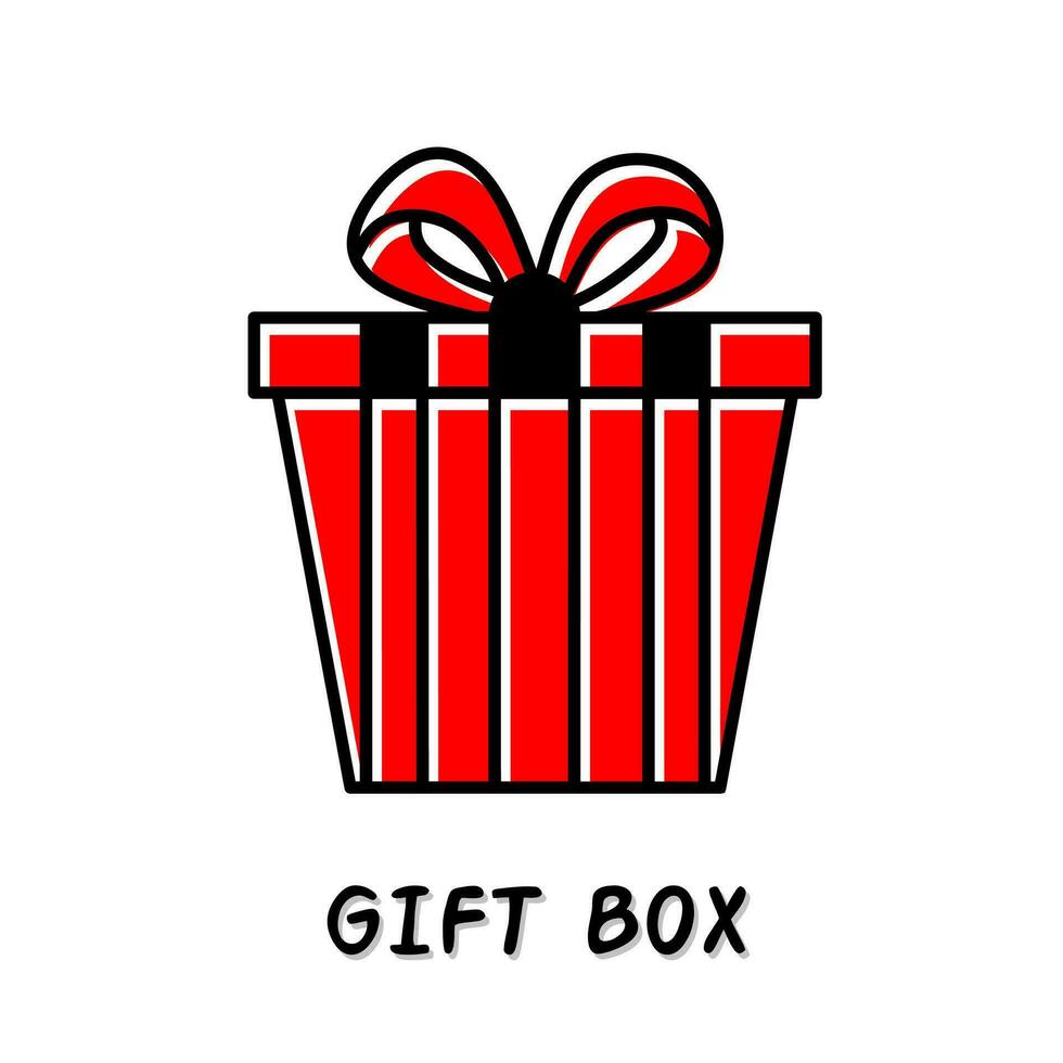 Gift box icon vector illustration. Stock vector.
