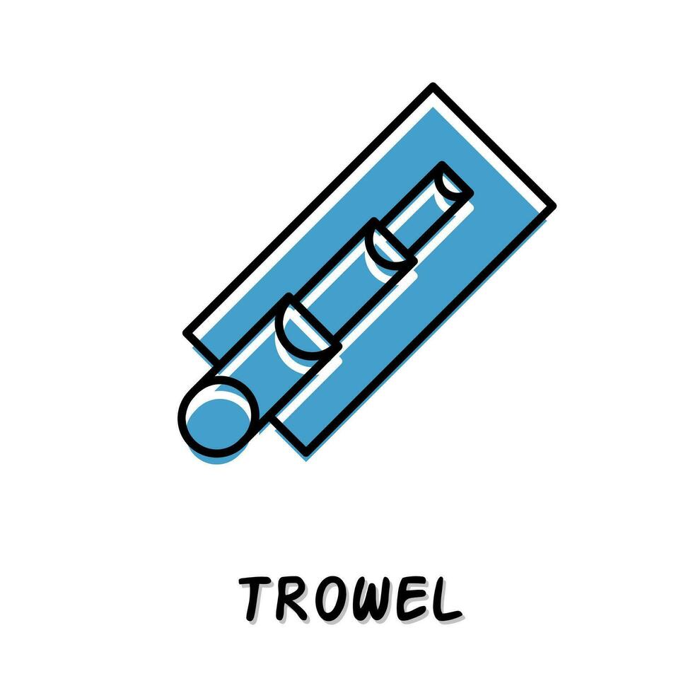 Trowel icon illustration. Stock vector. vector