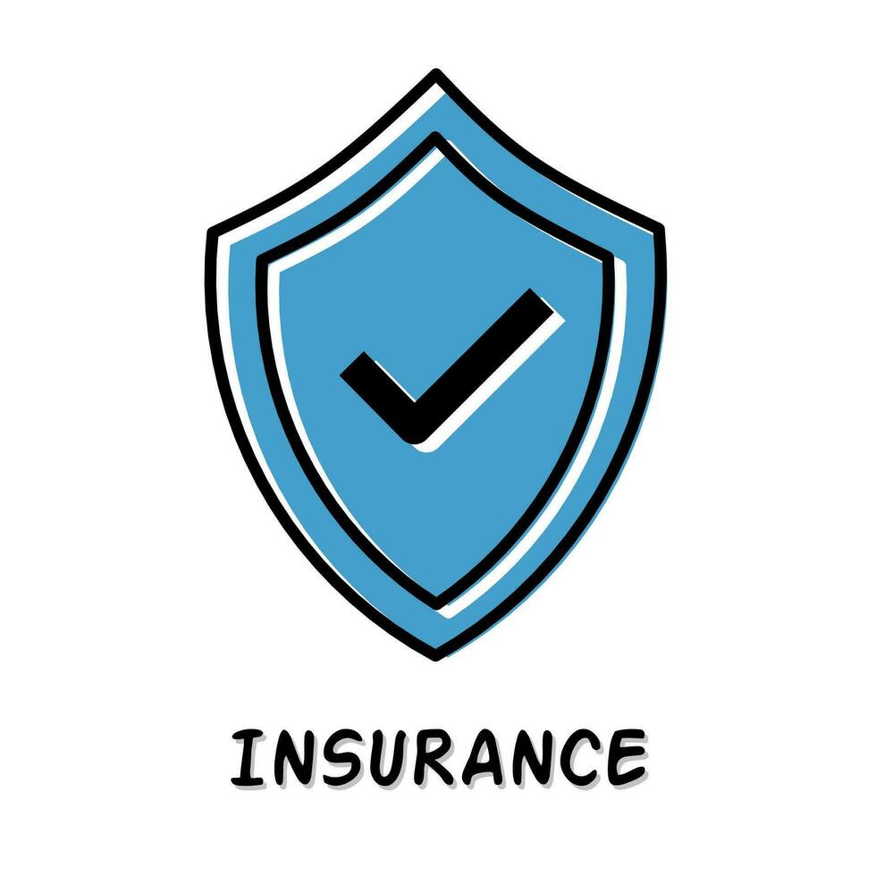 Insurance icon illustration. Stock vector. vector