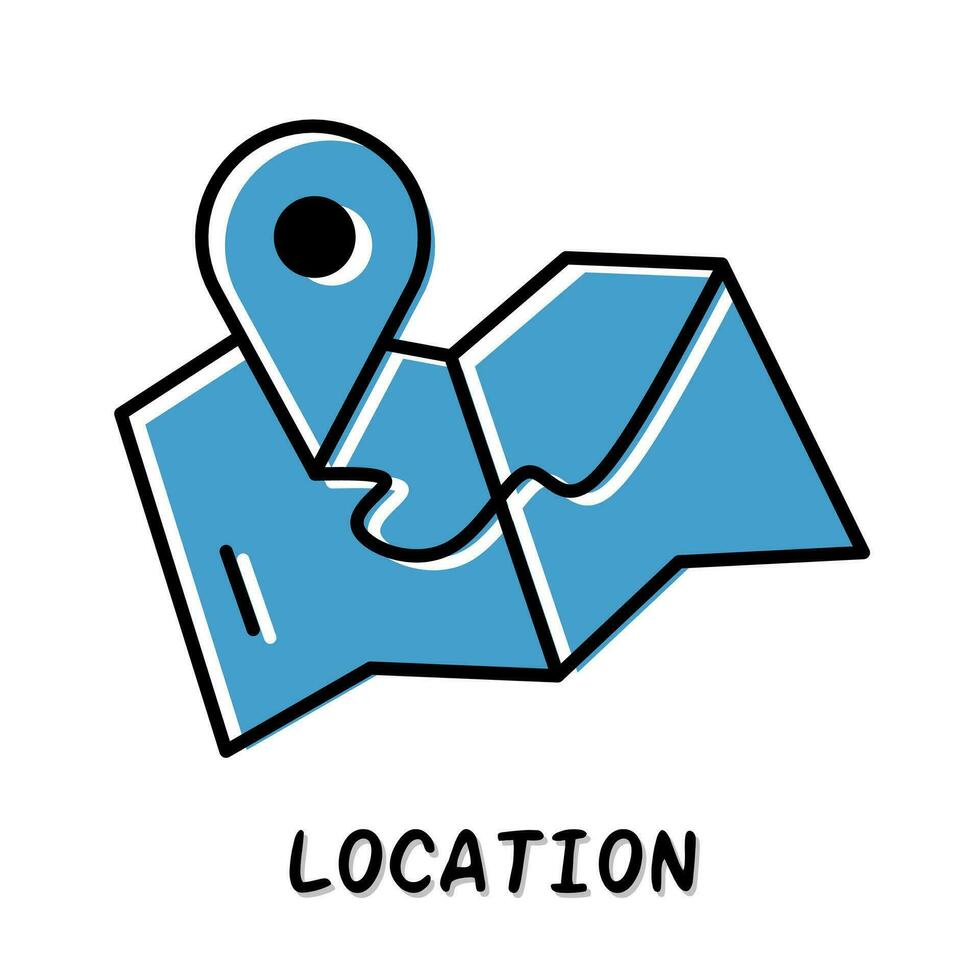 Location icon illustration. Stock vector. vector