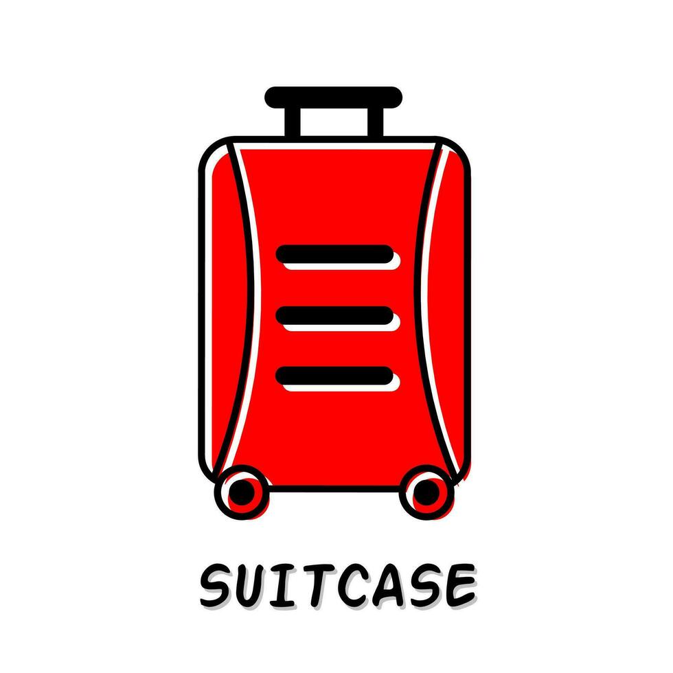 Suitcase icon vector illustration. Stock vector.