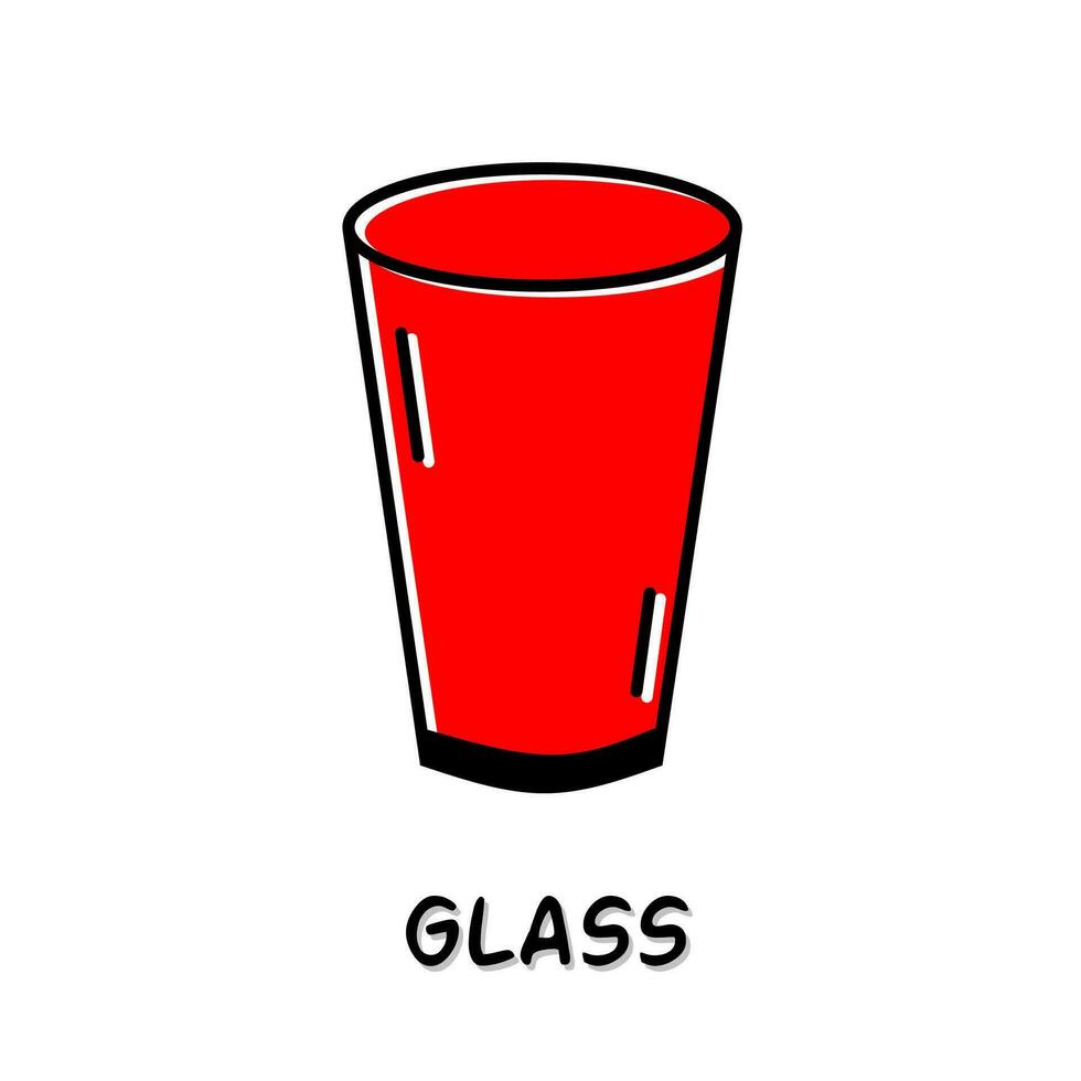 Glass icon vector illustration. Stock vector.